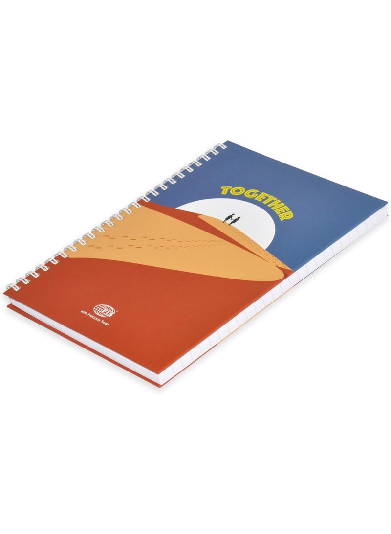 FIS Spiral Hard Cover Notebook, A5(14.8x21cm), Single Line Ruling, 100 Sheets, Pack of 5 Pieces-FSNBSA51906 - Image 3